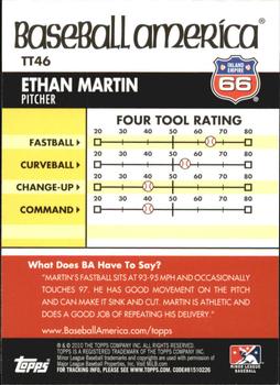 2010 Topps Pro Debut - Baseball America's Tools of the Trade #TT46 Ethan Martin Back