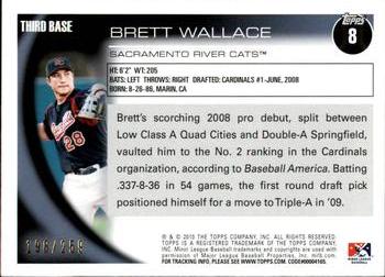 2010 Topps Pro Debut - Blue #8 Brett Wallace Back