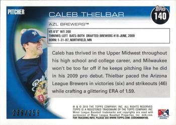 2010 Topps Pro Debut - Blue #140 Caleb Thielbar Back