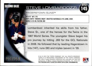 2010 Topps Pro Debut - Blue #145 Steve Lombardozzi Back