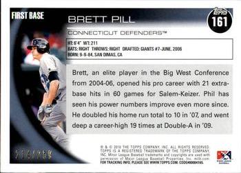 2010 Topps Pro Debut - Blue #161 Brett Pill Back