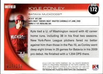 2010 Topps Pro Debut - Blue #172 Kyle Conley Back