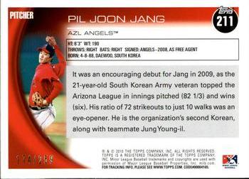 2010 Topps Pro Debut - Blue #211 Pil Joon Jang Back