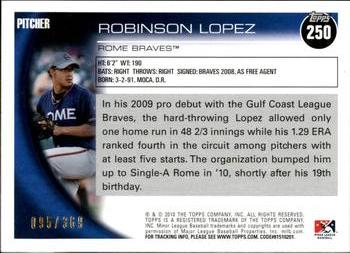 2010 Topps Pro Debut - Blue #250 Robinson Lopez Back
