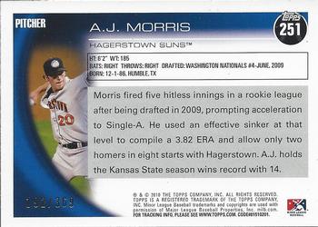 2010 Topps Pro Debut - Blue #251 A.J. Morris Back