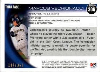 2010 Topps Pro Debut - Blue #306 Marcos Vechionacci Back