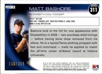 2010 Topps Pro Debut - Blue #311 Matt Bashore Back