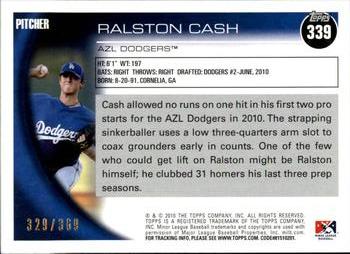 2010 Topps Pro Debut - Blue #339 Ralston Cash Back