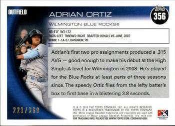 2010 Topps Pro Debut - Blue #356 Adrian Ortiz Back