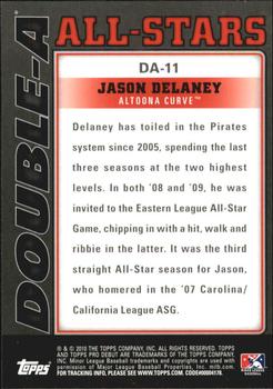 2010 Topps Pro Debut - Double-A All-Stars #DA-11 Jason Delaney Back
