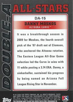 2010 Topps Pro Debut - Double-A All-Stars #DA-15 Daniel Moskos Back
