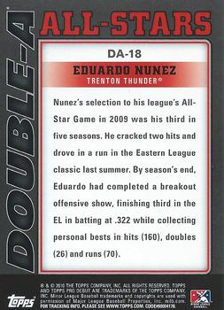 2010 Topps Pro Debut - Double-A All-Stars #DA-18 Eduardo Nunez Back