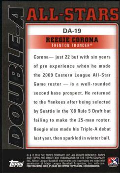 2010 Topps Pro Debut - Double-A All-Stars #DA-19 Reegie Corona Back