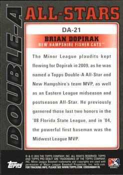 2010 Topps Pro Debut - Double-A All-Stars #DA-21 Brian Dopirak Back