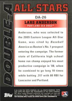 2010 Topps Pro Debut - Double-A All-Stars #DA-26 Lars Anderson Back