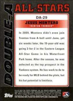 2010 Topps Pro Debut - Double-A All-Stars #DA-29 Jesus Montero Back