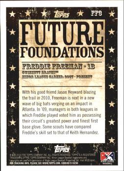 2010 Topps Pro Debut - Future Foundations #FF3 Freddie Freeman Back