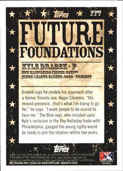 2010 Topps Pro Debut - Future Foundations #FF7 Kyle Drabek Back