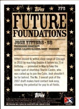 2010 Topps Pro Debut - Future Foundations #FF8 Josh Vitters Back