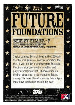 2010 Topps Pro Debut - Future Foundations #FF14 Shelby Miller Back