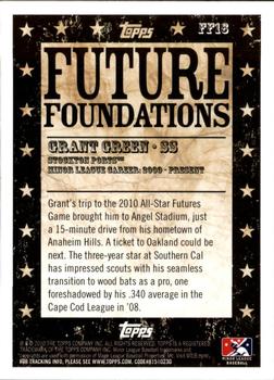 2010 Topps Pro Debut - Future Foundations #FF16 Grant Green Back