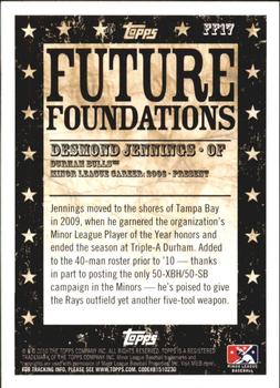 2010 Topps Pro Debut - Future Foundations #FF17 Desmond Jennings Back