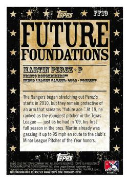 2010 Topps Pro Debut - Future Foundations #FF19 Martin Perez Back