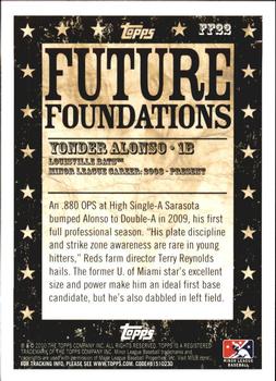 2010 Topps Pro Debut - Future Foundations #FF22 Yonder Alonso Back