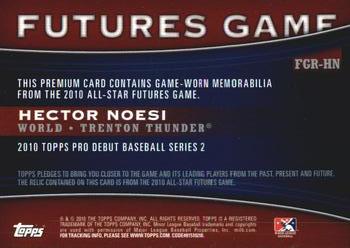 2010 Topps Pro Debut - Futures Game Relic Gold #FGR-HN Hector Noesi Back