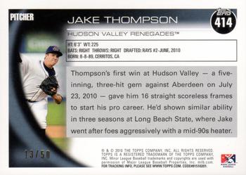 2010 Topps Pro Debut - Gold #414 Jake Thompson Back