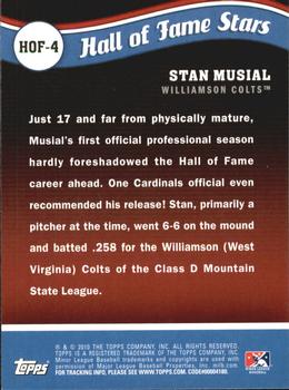 2010 Topps Pro Debut - Hall of Fame Stars #HOF-4 Stan Musial Back