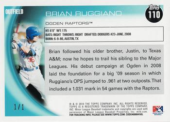 2010 Topps Pro Debut - Red #110 Brian Ruggiano Back