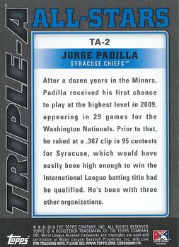 2010 Topps Pro Debut - Triple-A All-Stars #TA-2 Jorge Padilla Back