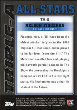 2010 Topps Pro Debut - Triple-A All-Stars #TA-8 Nelson Figueroa Back