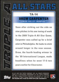 2010 Topps Pro Debut - Triple-A All-Stars #TA-14 Drew Carpenter Back