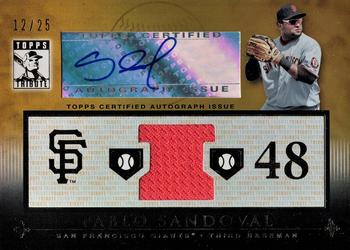 2010 Topps Tribute - Autograph Relics Gold #TAR-PS2 Pablo Sandoval Front
