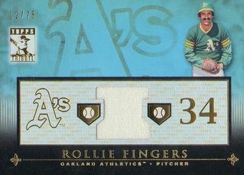 2010 Topps Tribute - Relics Blue #TR-RFI Rollie Fingers Front