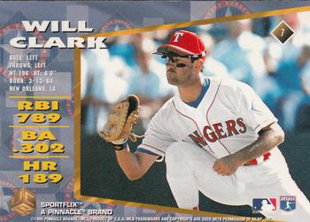 1995 Sportflix UC3 #7 Will Clark Back