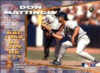 1995 Sportflix UC3 #20 Don Mattingly Back