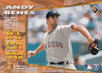1995 Sportflix UC3 #24 Andy Benes Back