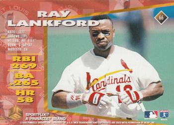 1995 Sportflix UC3 #66 Ray Lankford Back