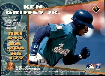 1995 Sportflix UC3 #73 Ken Griffey Jr. Back