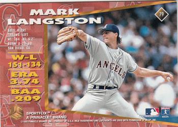 1995 Sportflix UC3 #79 Mark Langston Back