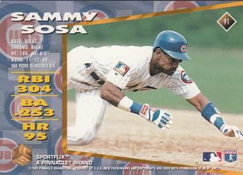 1995 Sportflix UC3 #91 Sammy Sosa Back