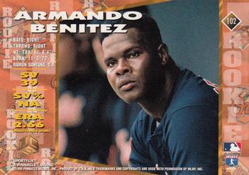 1995 Sportflix UC3 #102 Armando Benitez Back