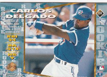1995 Sportflix UC3 #104 Carlos Delgado Back