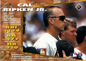 1995 Sportflix UC3 #75 Cal Ripken Jr. Back