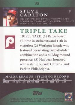 2010 Topps Triple Threads - Emerald #35 Steve Carlton Back