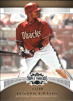 2010 Topps Triple Threads - Gold #44 Justin Upton Front