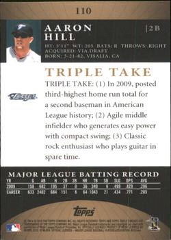 2010 Topps Triple Threads - Gold #110 Aaron Hill Back